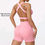 Miniatura: Conjunto: top e short fitness rosa