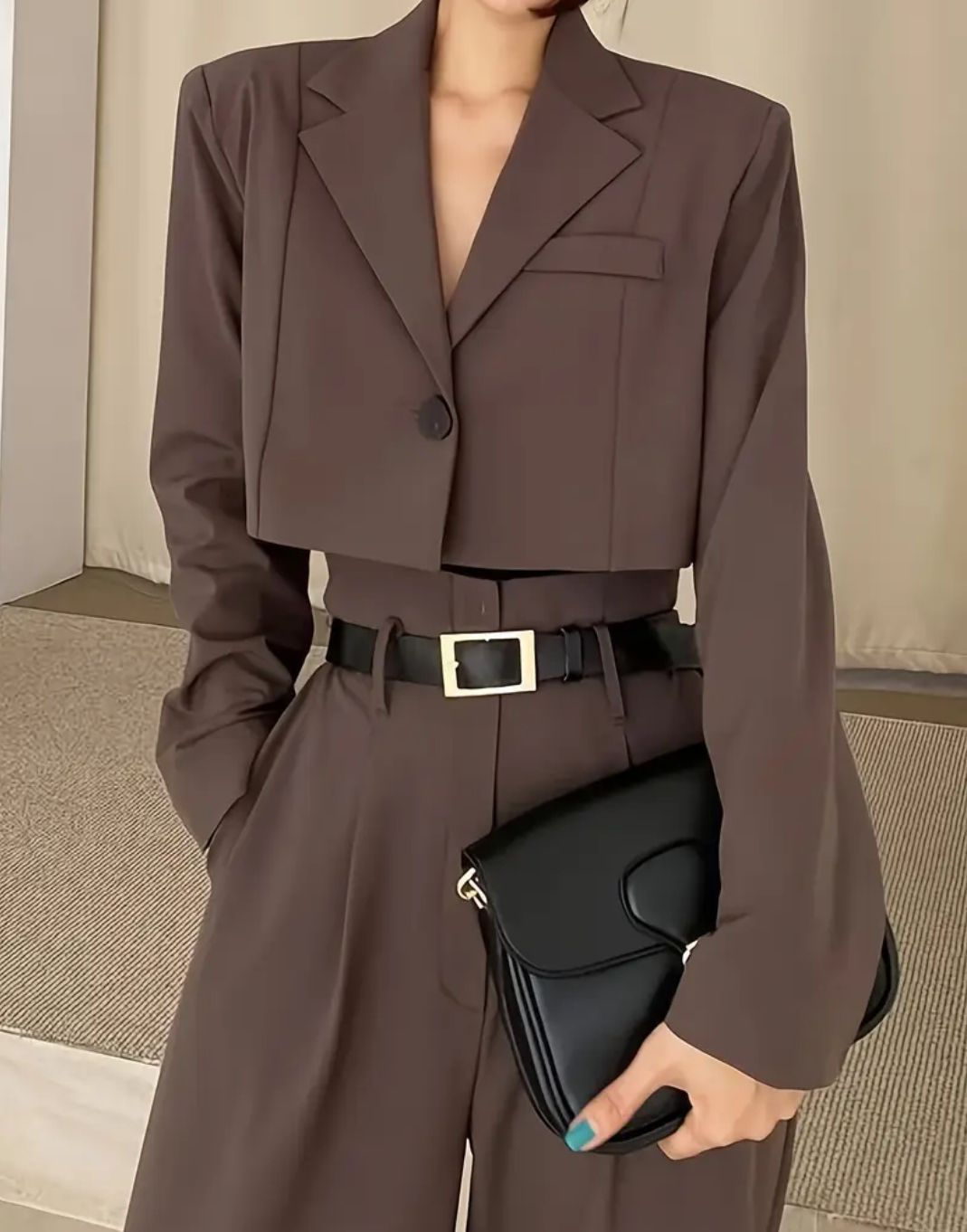 Calça e Blazer Marrom