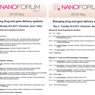 NanoForum 2017: Emerging drug and gene delivery systems
