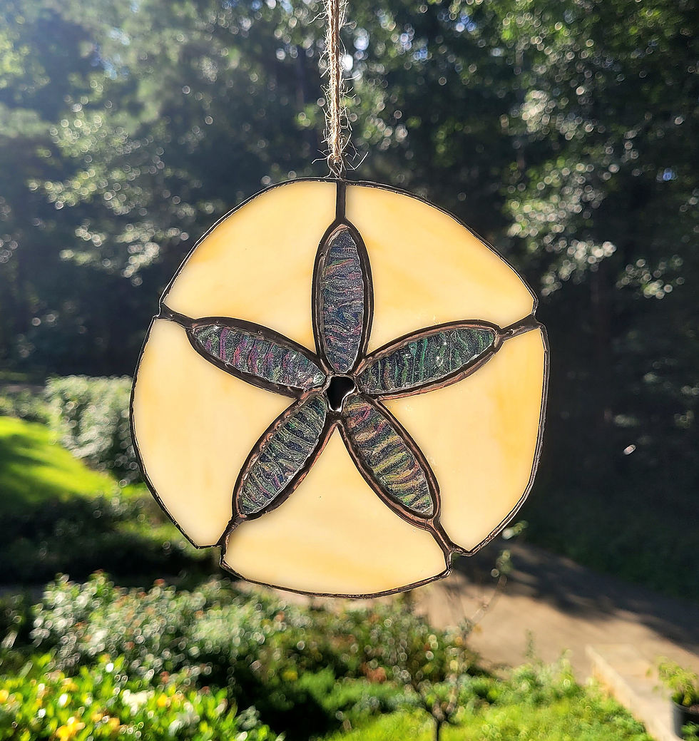 Thumbnail: "Salt Air" Sand Dollar Stained Glass 