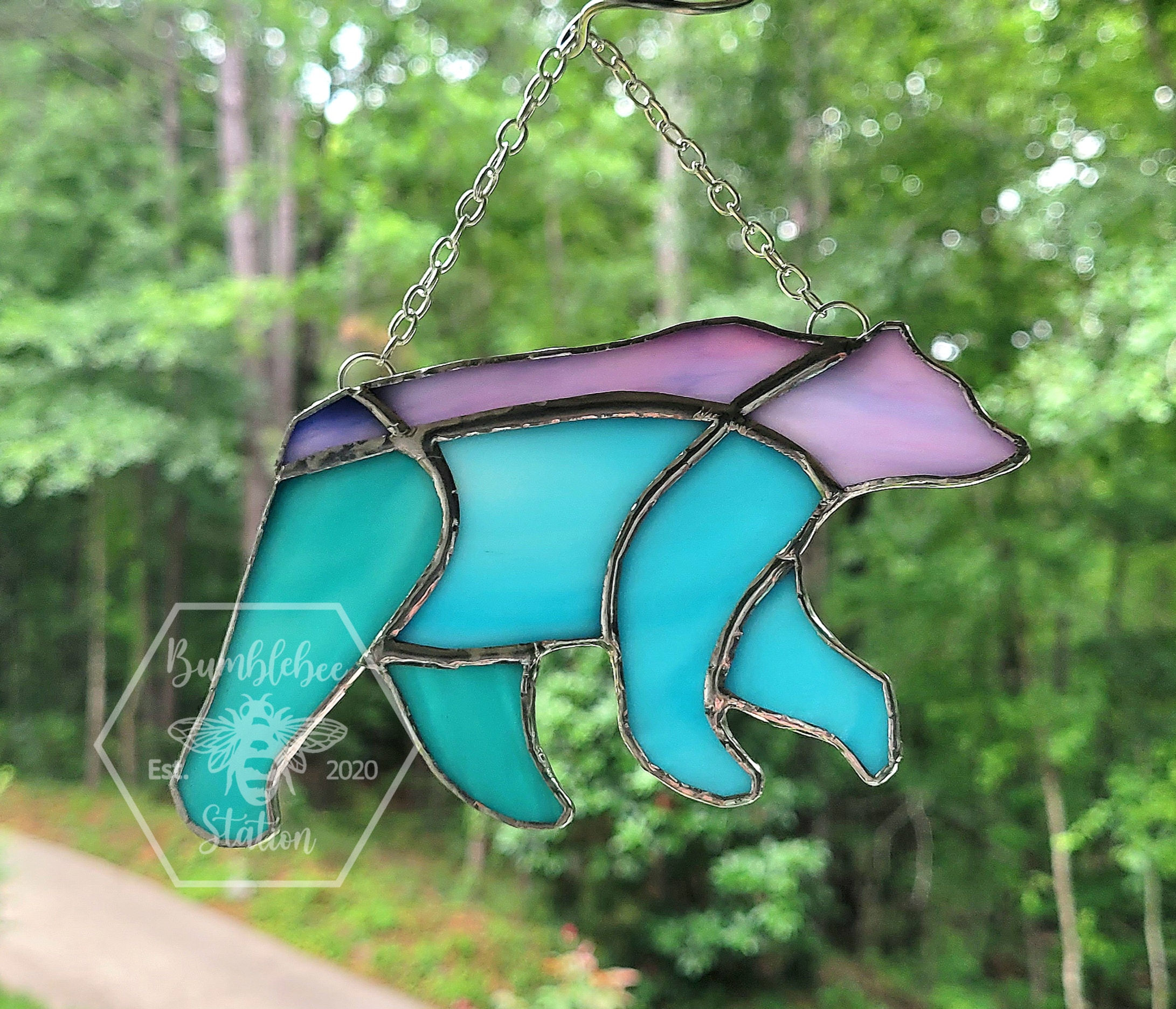 Stained Glass Bear - Arctic Vibes