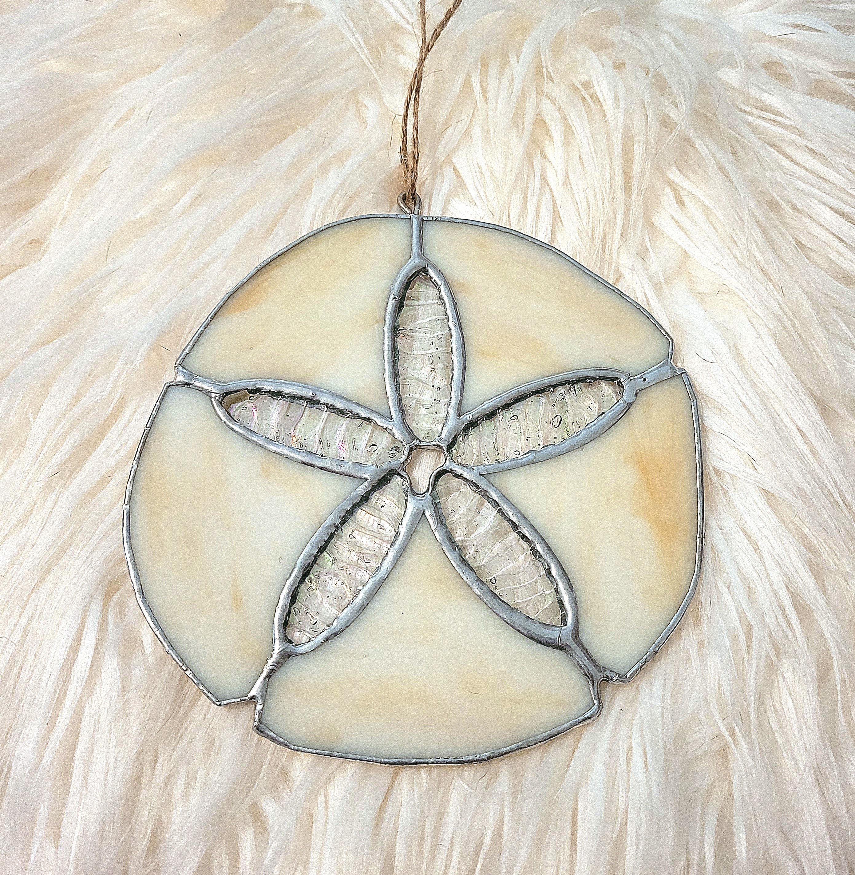 "Salt Air" Sand Dollar Stained Glass