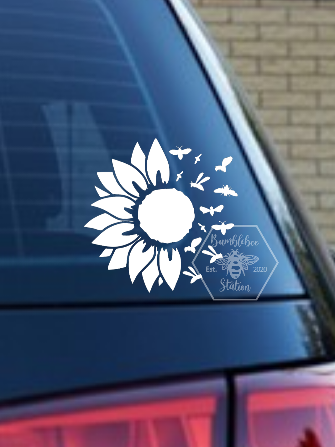 Sunflower and Bees Decal