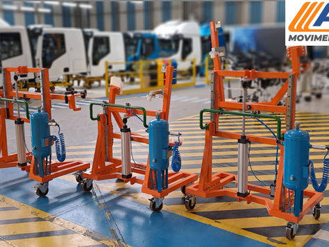 Carrinho Pneumático: Movimentação e Montagem com Autonomia em Postos Móveis