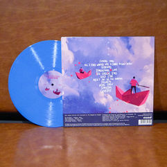 back cover art and transparent blue vinyl for Coming Home by The Dangerous Summer