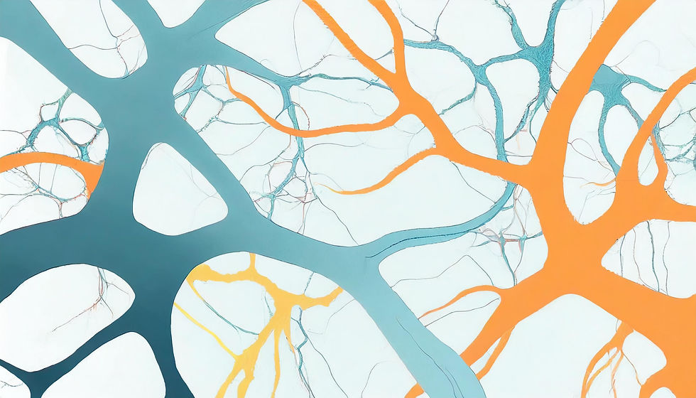 Firefly ABSTRACT GRAPHIC OF NEURONS. USING LIGHT SKY BLUE AND ORANGE COLORS 56388.jpg
