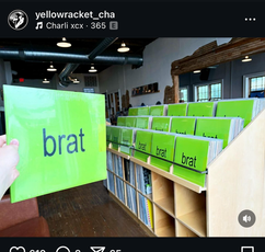 BRAT ALBUM IN RECORD STORE
