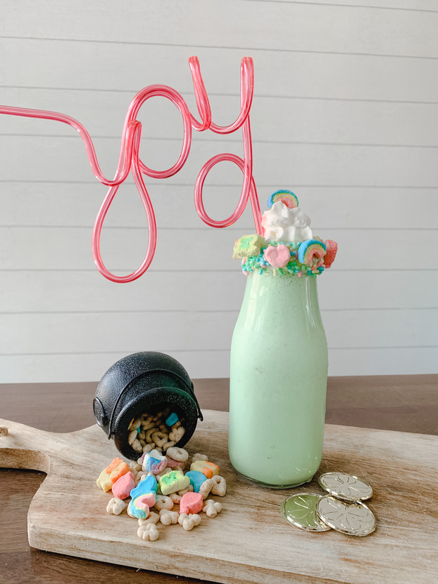 Hearts, Stars, and Horseshoes...Lucky Charms Milkshake!