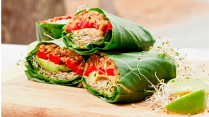 Receita de sanduÃche low-carb: wrap de couve