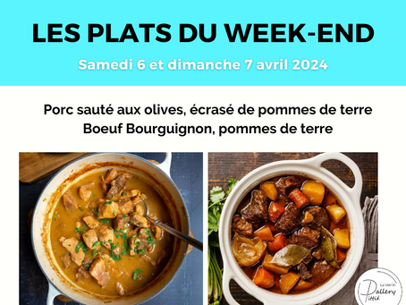 Découvrez les plats de ce week-end dans vos magasins ou en livraison !