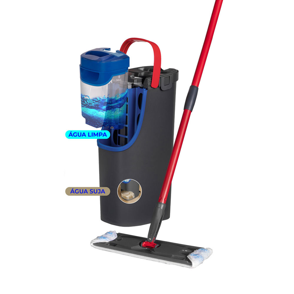 Balde e Mopa H2Pro Sistema Duplo de Água Vileda