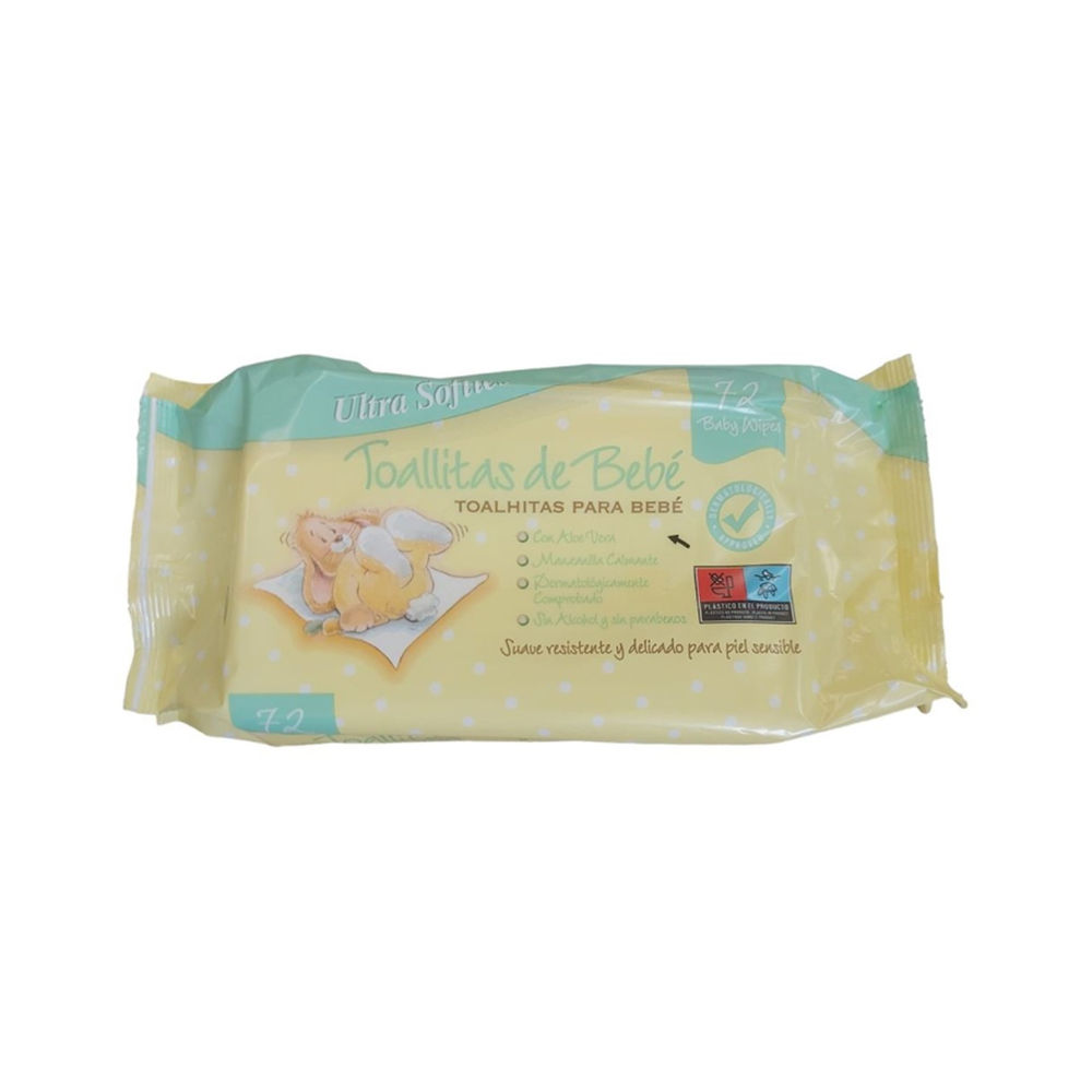 Toalhitas Ultra Softs Baby Aloe Vera 72un (Pack 2un)