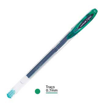 Esferográfica Gel Uni Signo UM120 Verde 0,7mm 1un (Pack 2un)