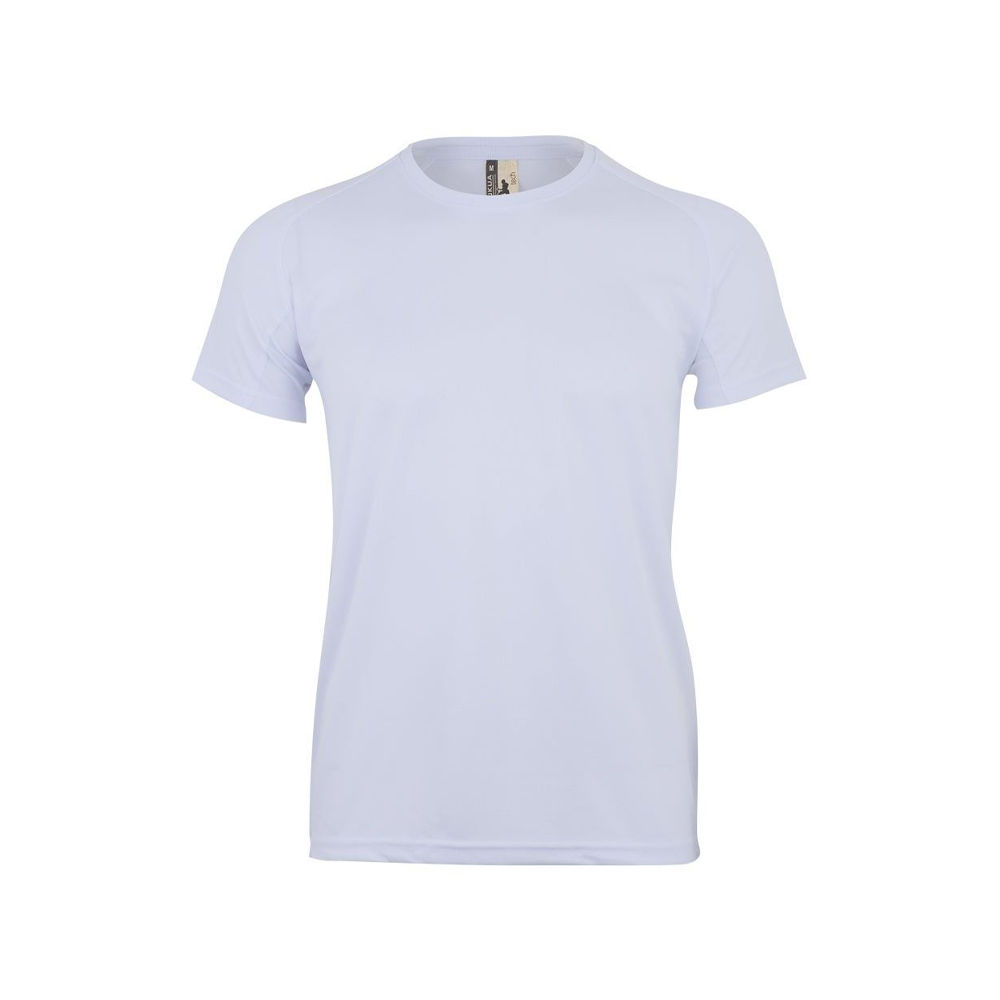 T-Shirt Adulto 100% Poliéster Bird Eye 130g Branco Tamanho S