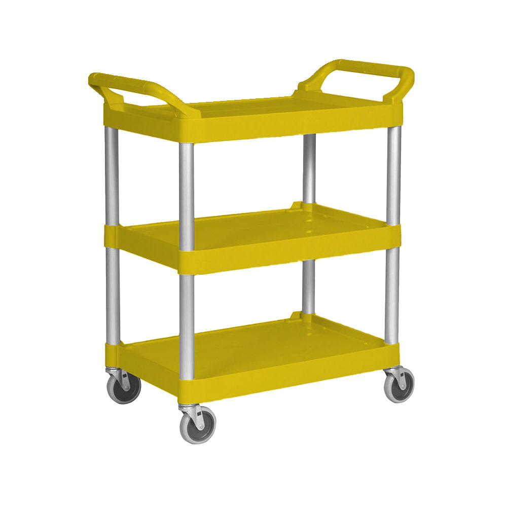 Carro Serviço 85x47x93cm Multiusos 3 Niveis Amarelo