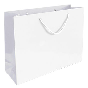 Saco 54x13x44cm Papel Couché 200g c/Asas Cordão Branco 1un (Pack 10un)