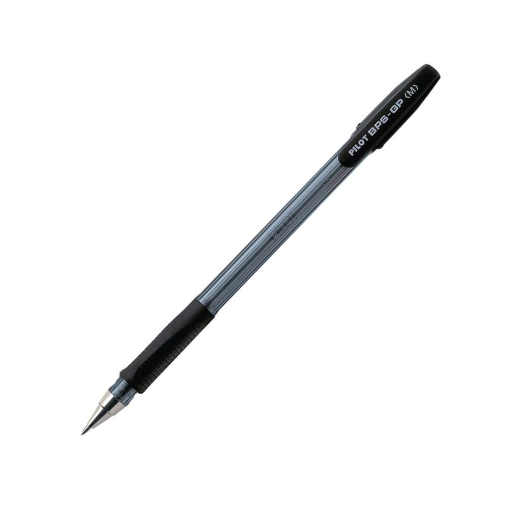Esferográfica Pilot BPS-GP Grip Preto 1mm 1un (Pack 12un)