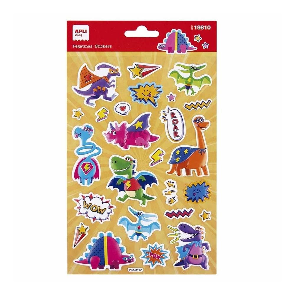 Autocolante Dinossauros Super-Heróis 1 Folha