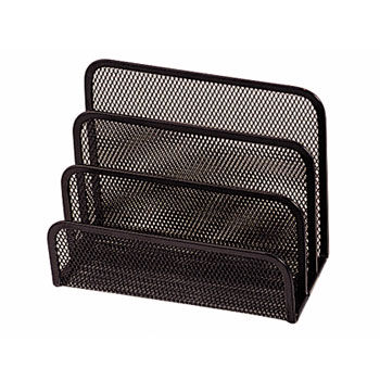 Suporte para Cartas em Rede Metálica Preto