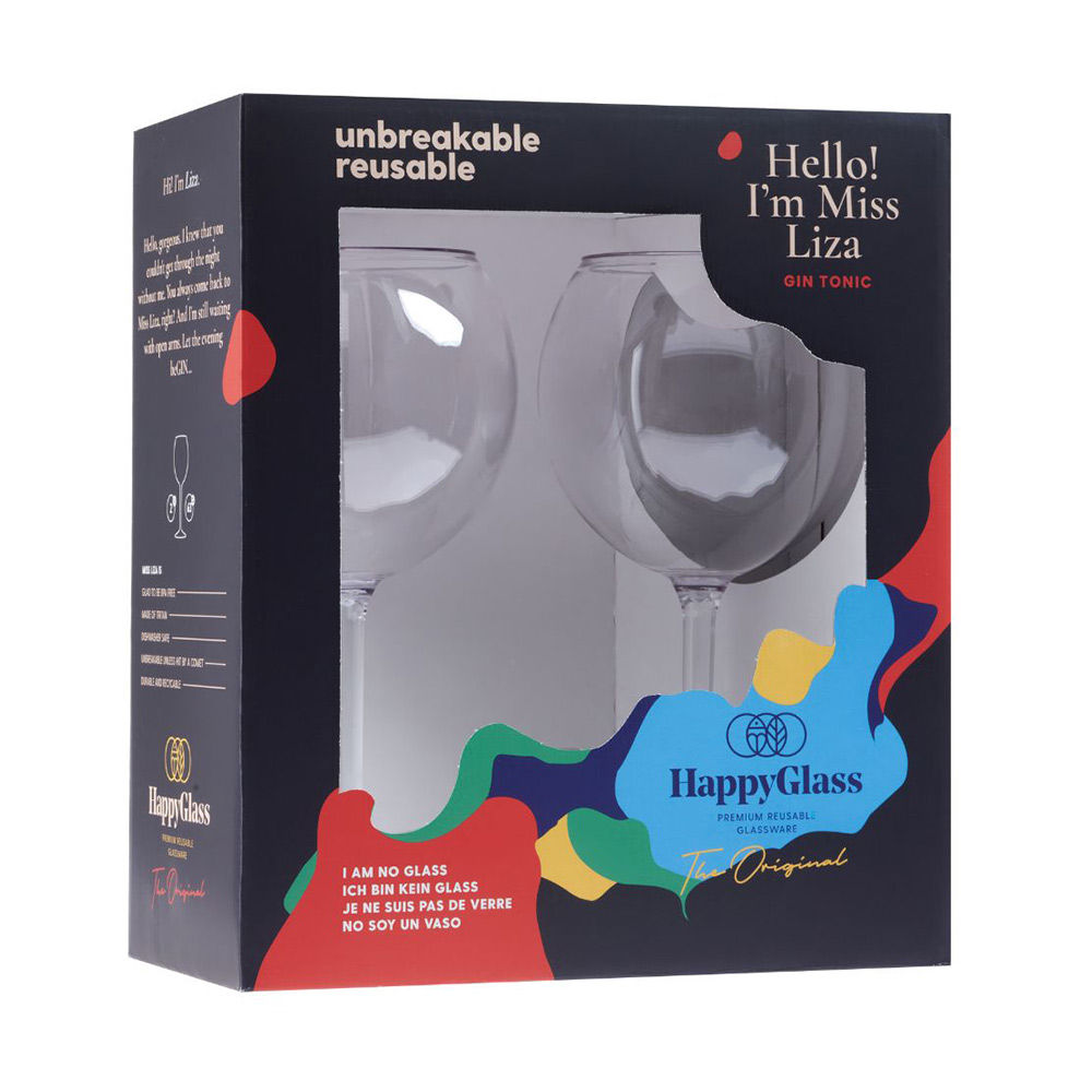 Copo Gin Tónico Largo Tritan HappyGlass Miss Liza 630ml 2un