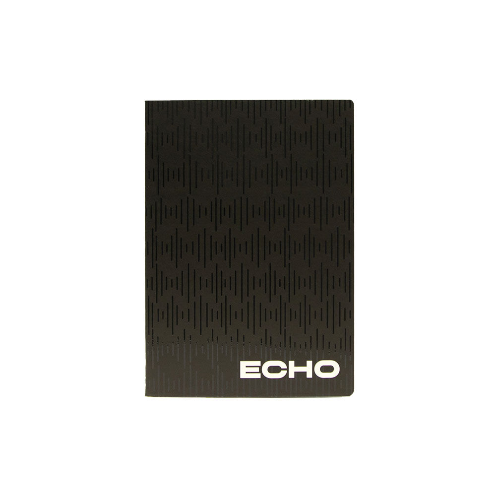 Caderno Agrafado A5 Pautado ECHO Preto 48Fls 1un