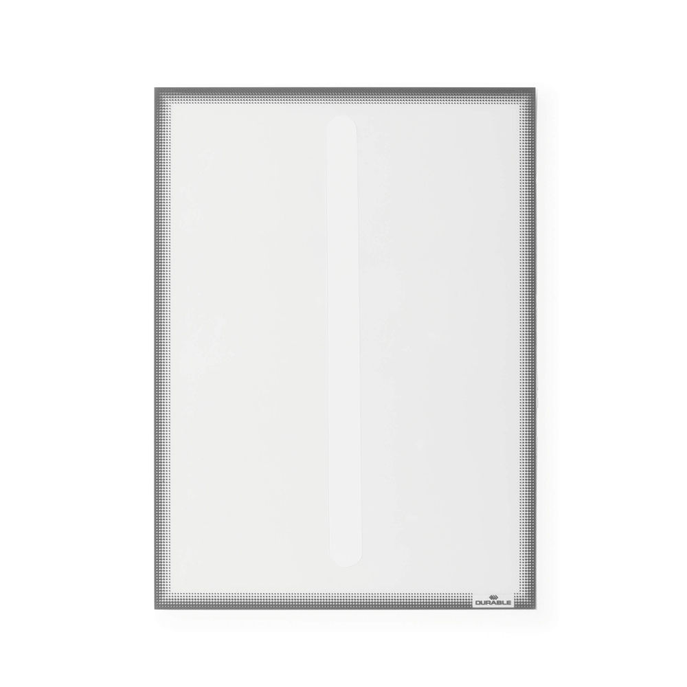 Moldura Adesiva Estática A4 Durable Cinza 5un
