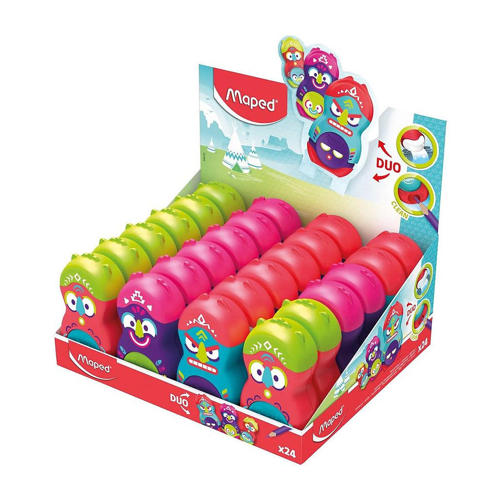 Afia Lápis 1 Boca c/Depósito+Borracha Maped Sortido 1un (Pack 5un)