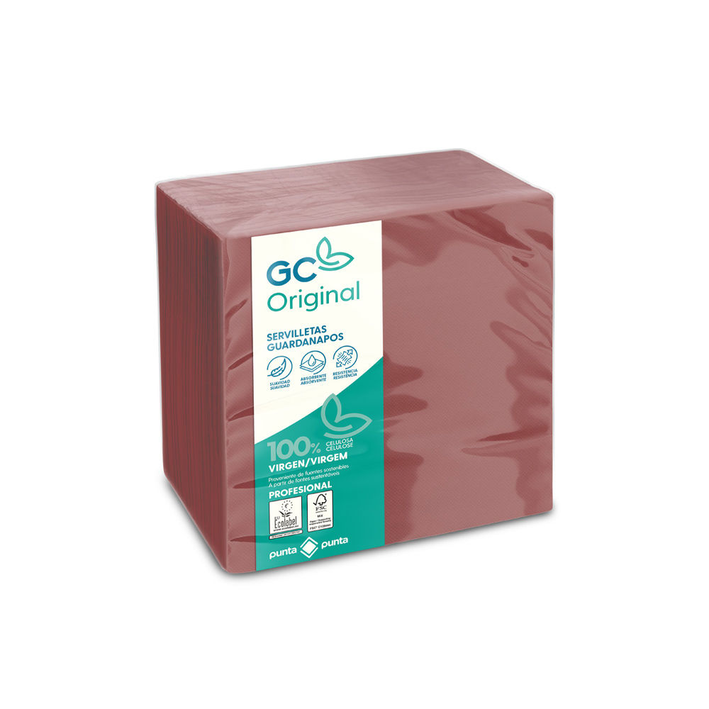 Guardanapos 40x40 2Fls Bordeaux P&P 100un (Pack 2un)