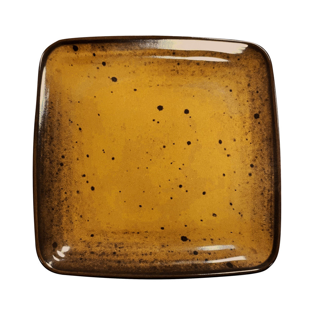 Prato 26.6x26.6x2.5cm Melamina Quadrado TERRACOTA Ambar 1un (Pack 2un)