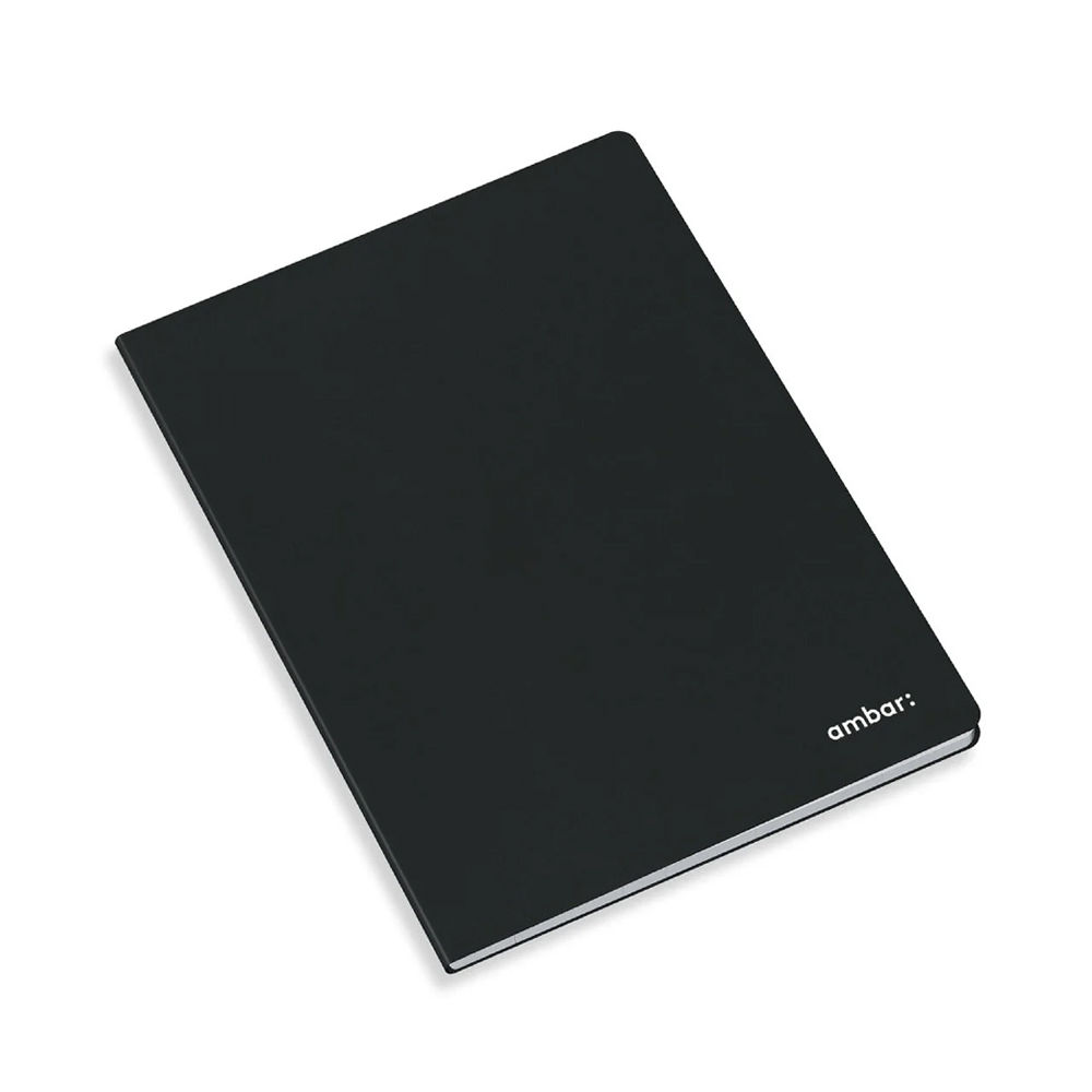 Caderno Agrafado A4 Quadriculado Ambar Preto 80Fls 1un (Pack 2un)