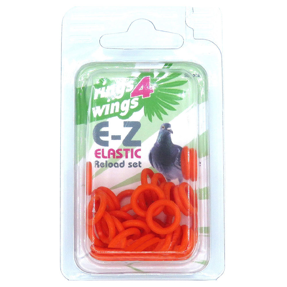 Anilhas Elasticas P/ Pombos 8 Mm (Laran.) 50 Un