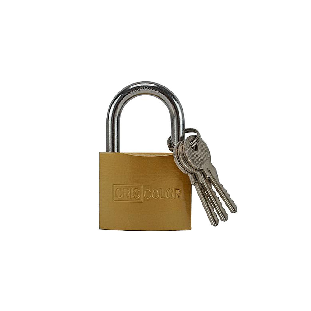 Cadeado 50x75mm Dourado com Chaves