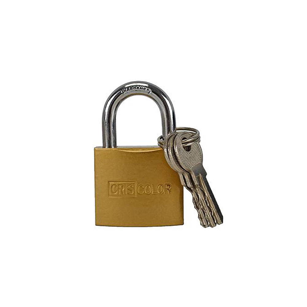 Cadeado 32x50mm Dourado com Chaves