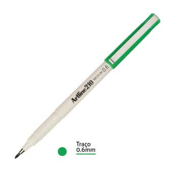 Marcador Médio Artline 210 0,6mm Verde 1un (Pack 12un)