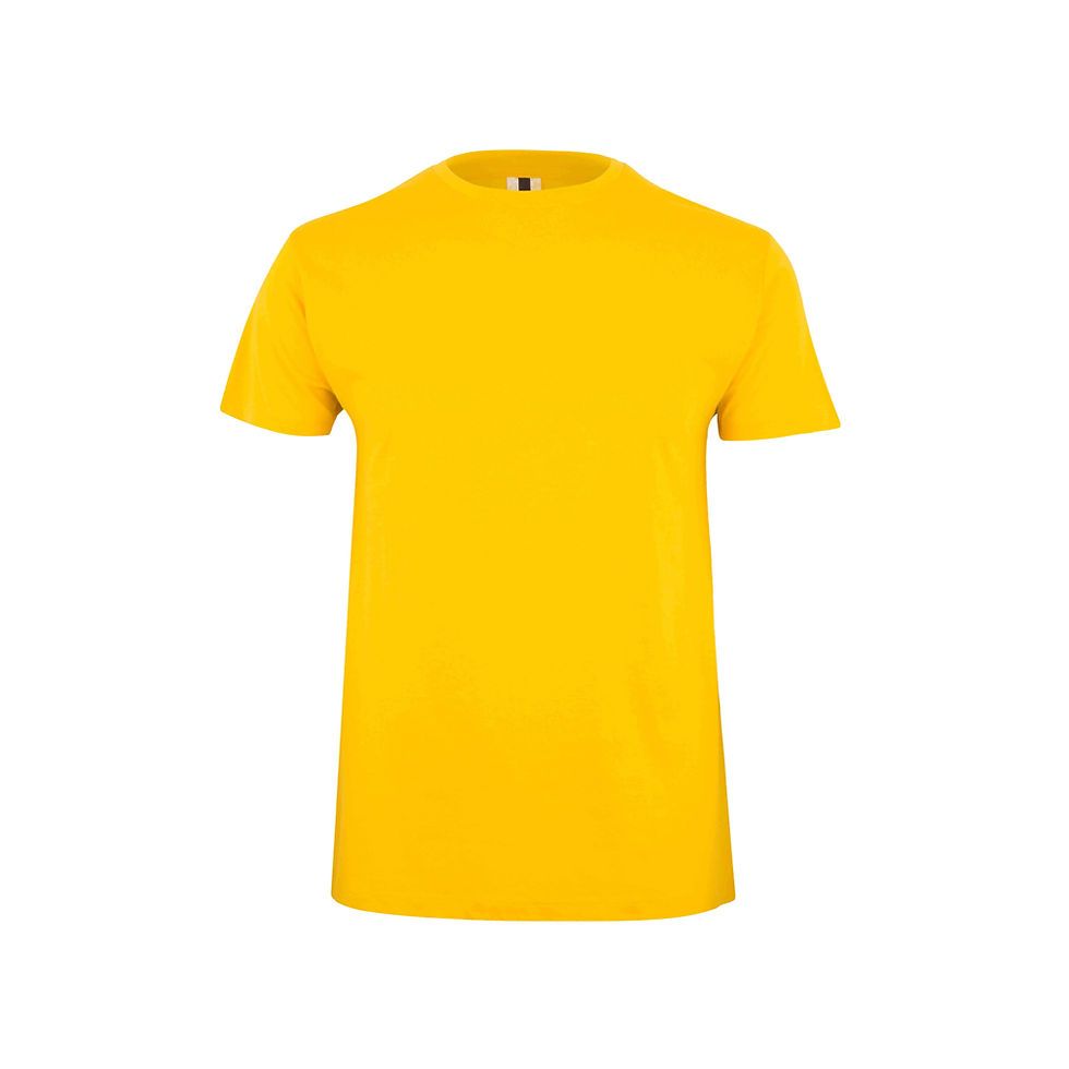 T-Shirt Adulto Algodão 155g Amarelo Tamanho L (Pack 10un)