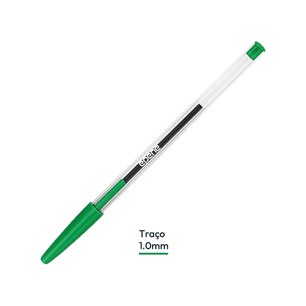 Esferográfica Epene EP01-0108 Ball Point Verde 1mm 1un (Pack 50un)