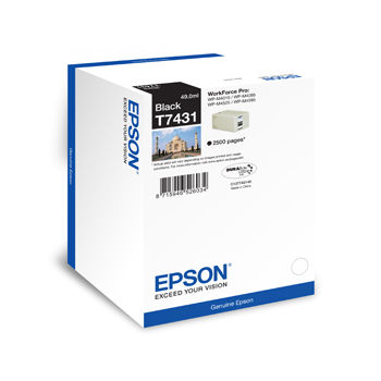 Tinteiro Epson T7431 Preto C13T74314010 49ml 2500 Pág.