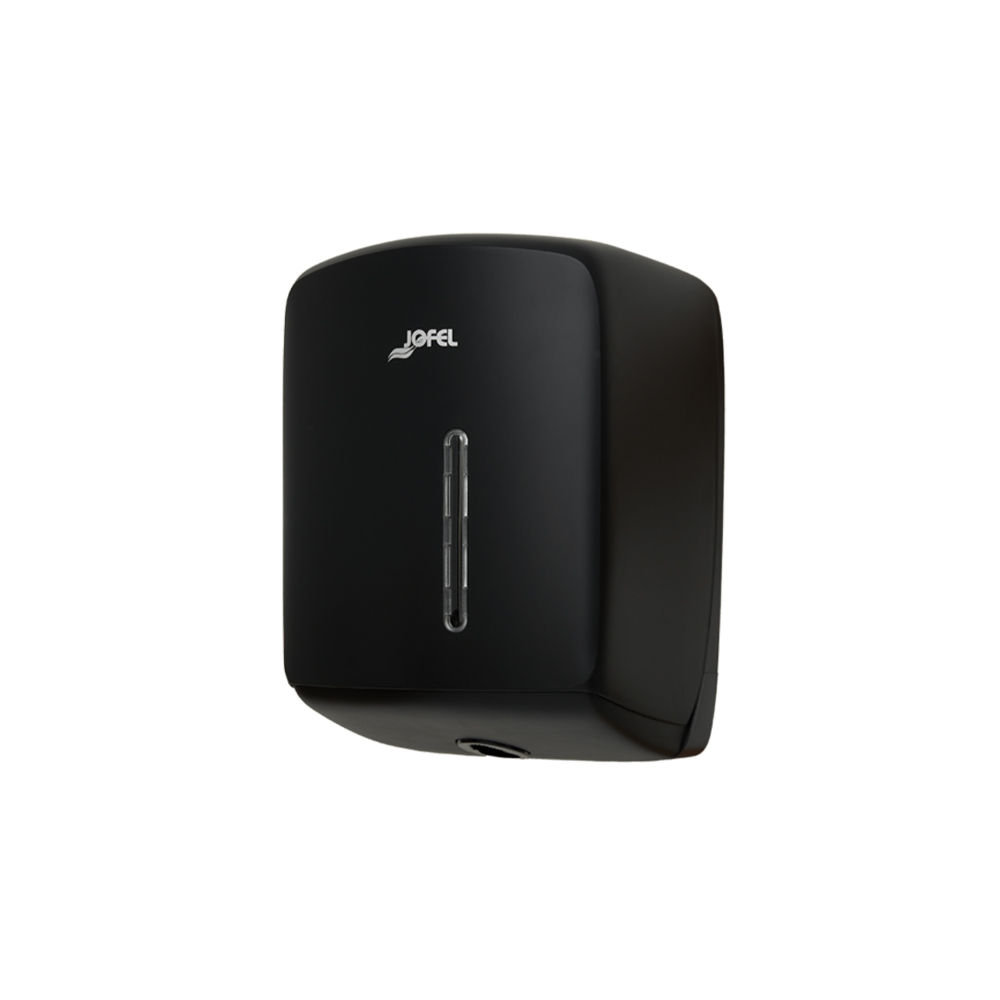 Dispensador Toalhas Rolo Extração Central Preto Mate