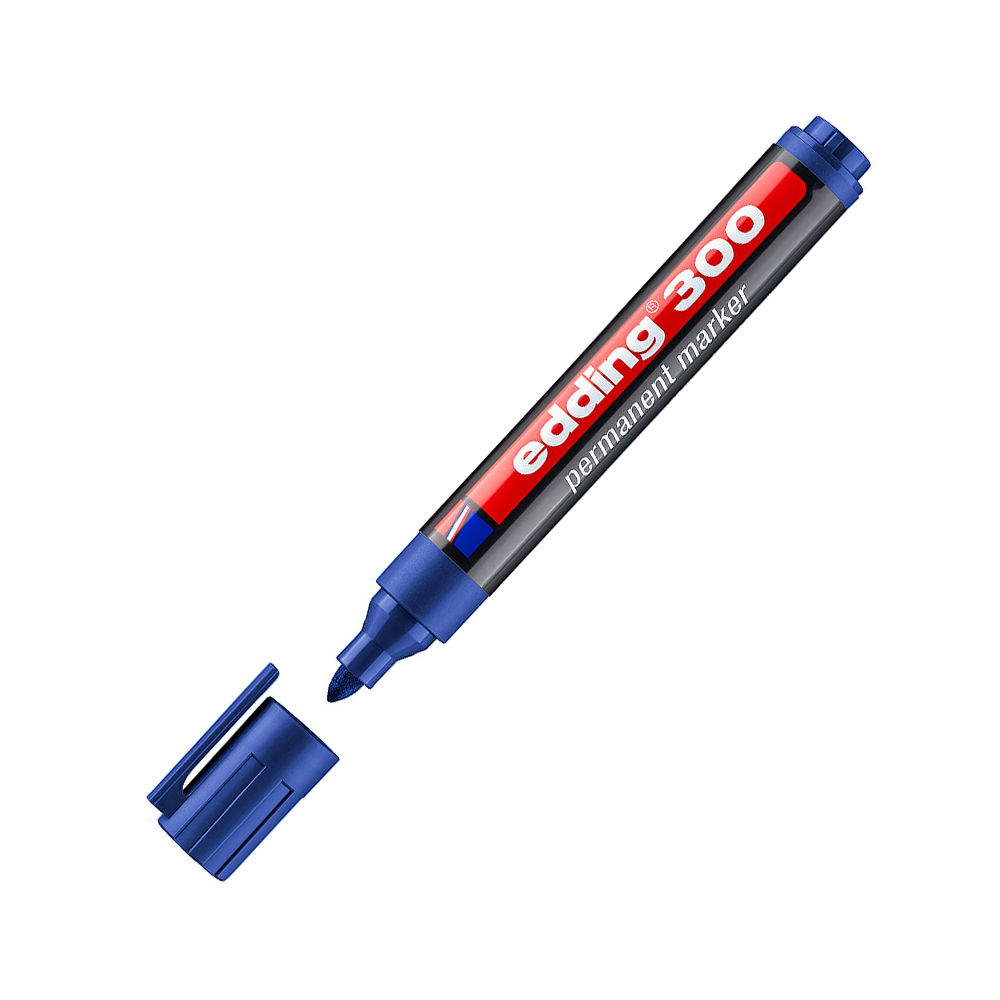 Marcador Médio Edding 300 1,5-3mm Azul 1un (Pack 2un)