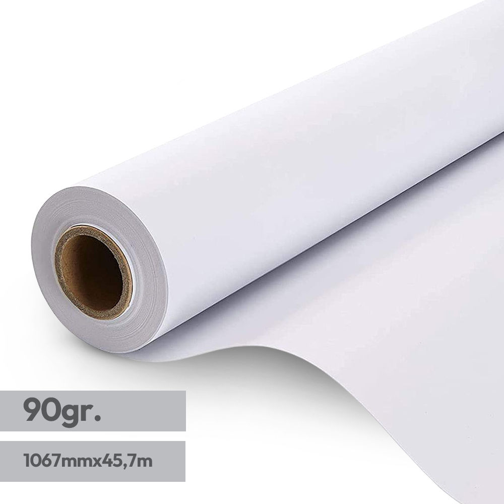 Papel 1067mmx045,7m 090g Premium Coated Evolution 1 Rolo