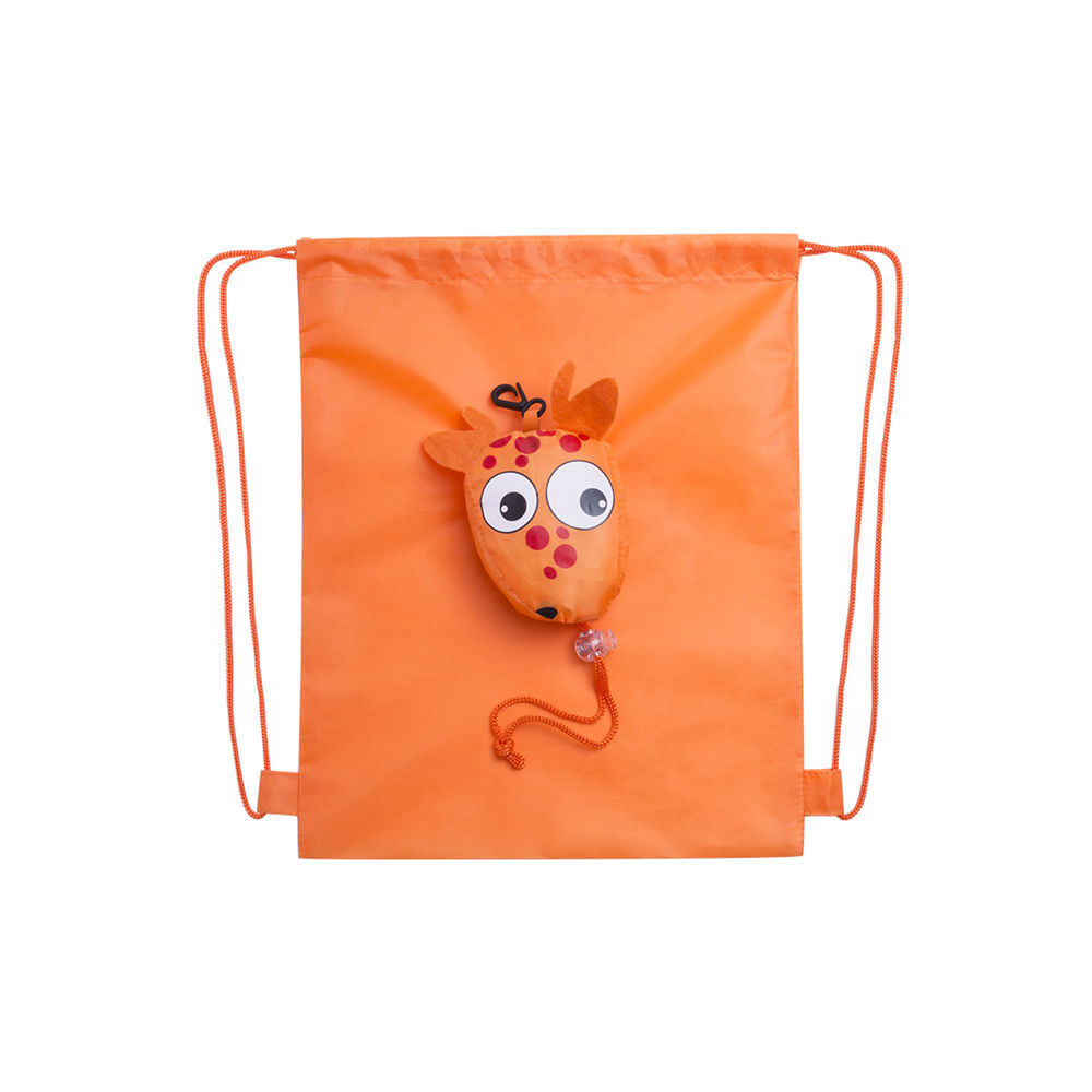 Saco Mochila Dobrável Kissa Laranja