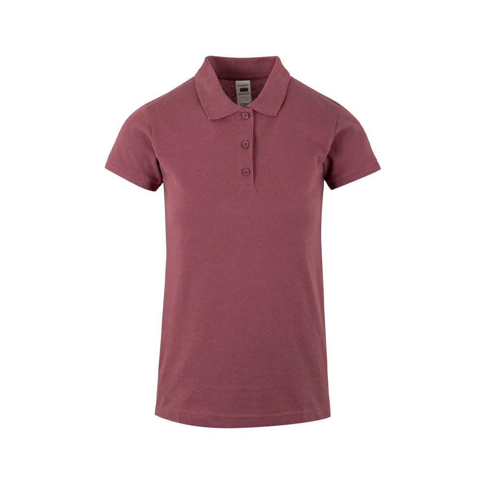 Polo Mulher Manga Curta Algodão 210g Uva Tamanho M