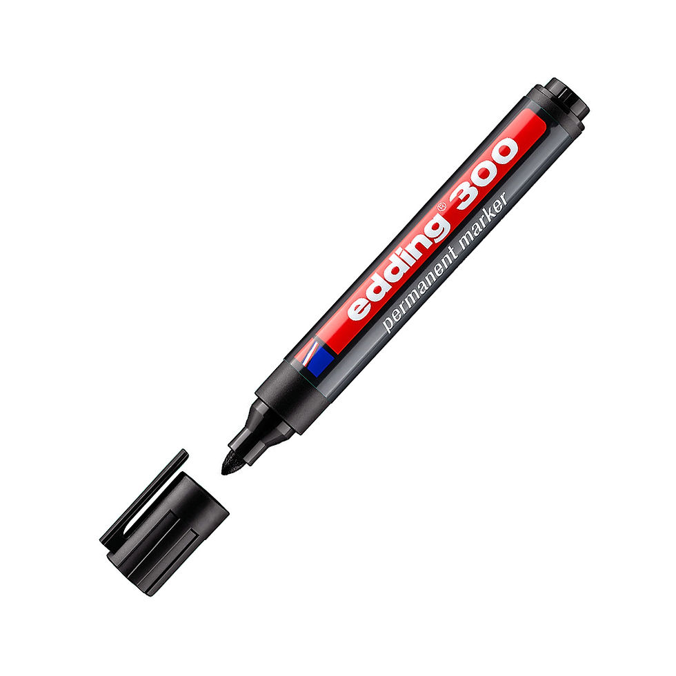Marcador Médio Edding 300 1,5-3mm Preto 1un (Pack 2un)