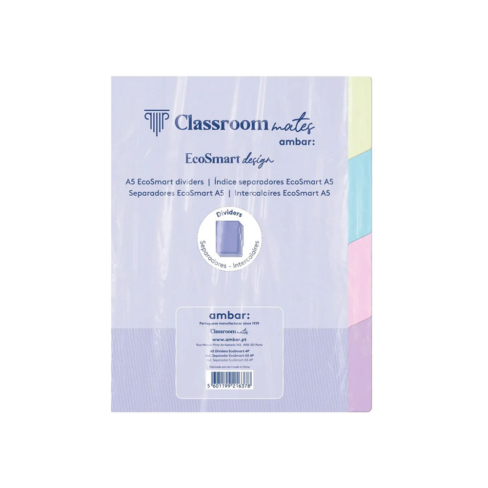 Separadores Caderno EcoSmart Ambar A5 4un