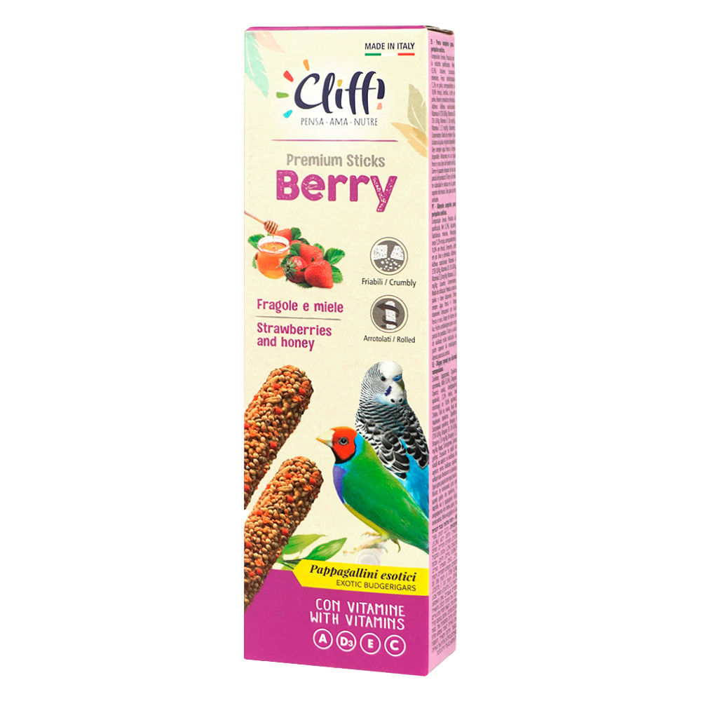 Cliffi - Sticks P/Periquitos C/ Frutos Silvestres E Mel 60Gr