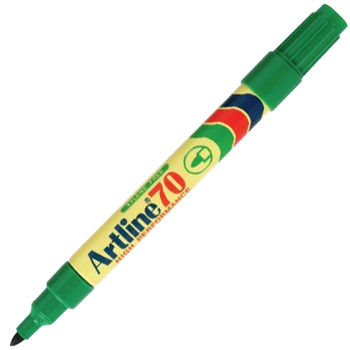 Marcador Permanente Médio Artline 70 1,5mm Verde 1un (Pack 12un)