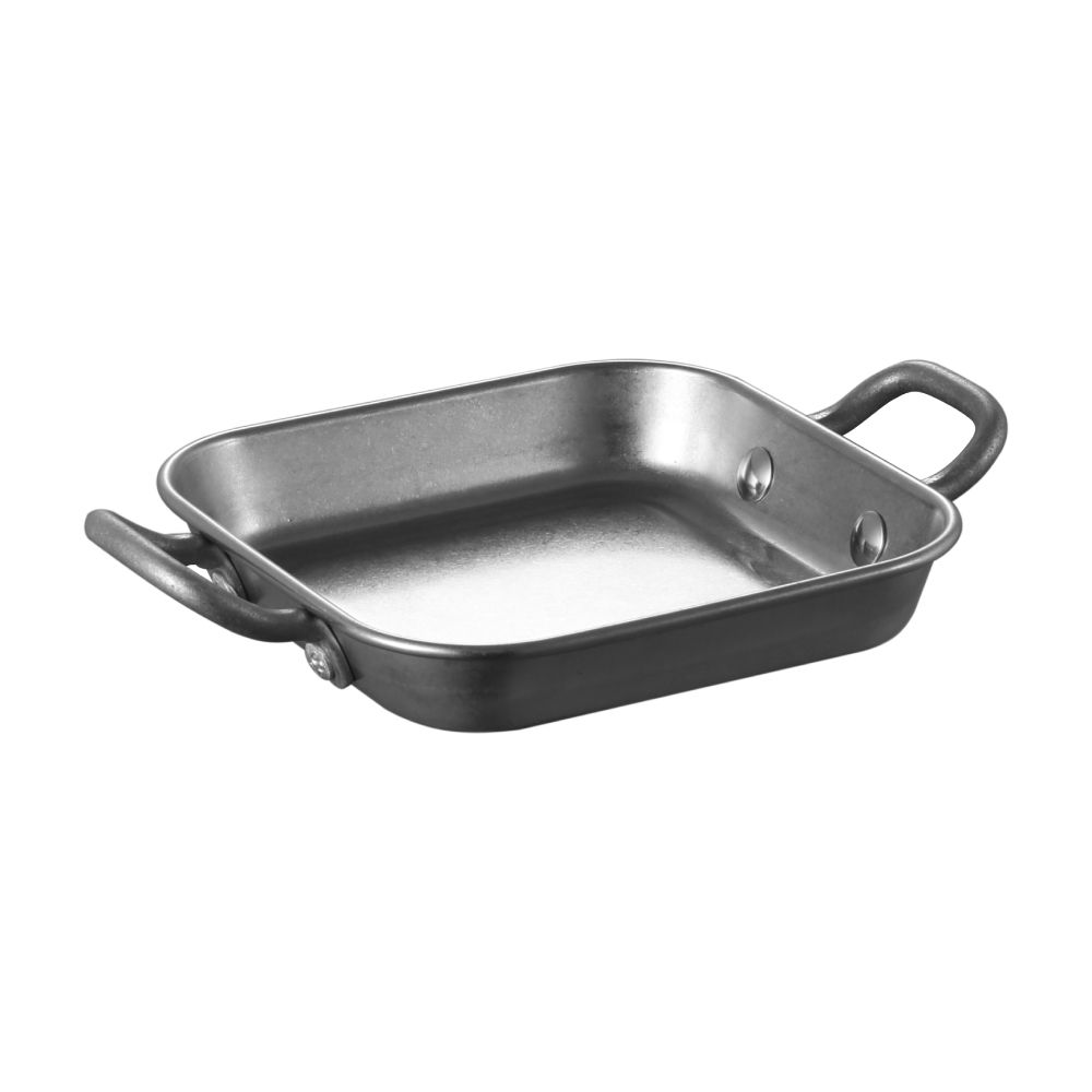 Travessa 17x10x2cm Asa Dupla Retangular Liso ACERO INOx 1un (Pack 10un)
