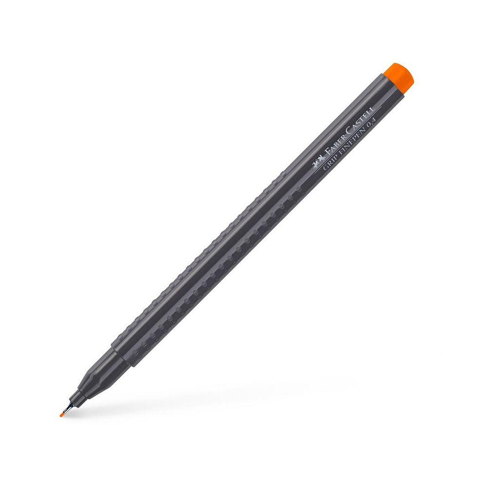 Marcador Fino Faber-Castell 0,4mm Laranja 1un (Pack 2un)