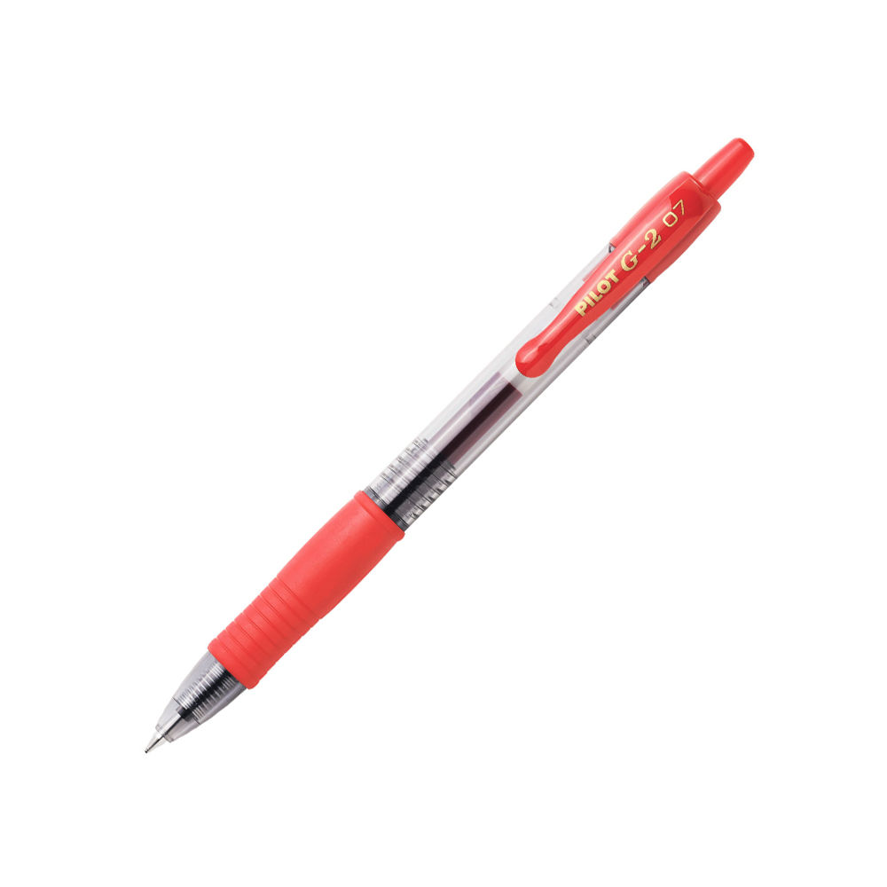 Esferográfica Gel Pilot G-2 Retrátil Vermelho 0,7mm 1un (Pack 2un)