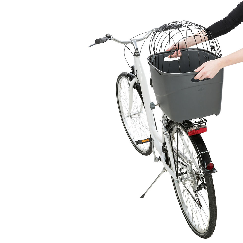 Miniatura: Cesto Plastico C/ Tampa Arame P/ Bicicleta 36X47X46Cm(Cinza)